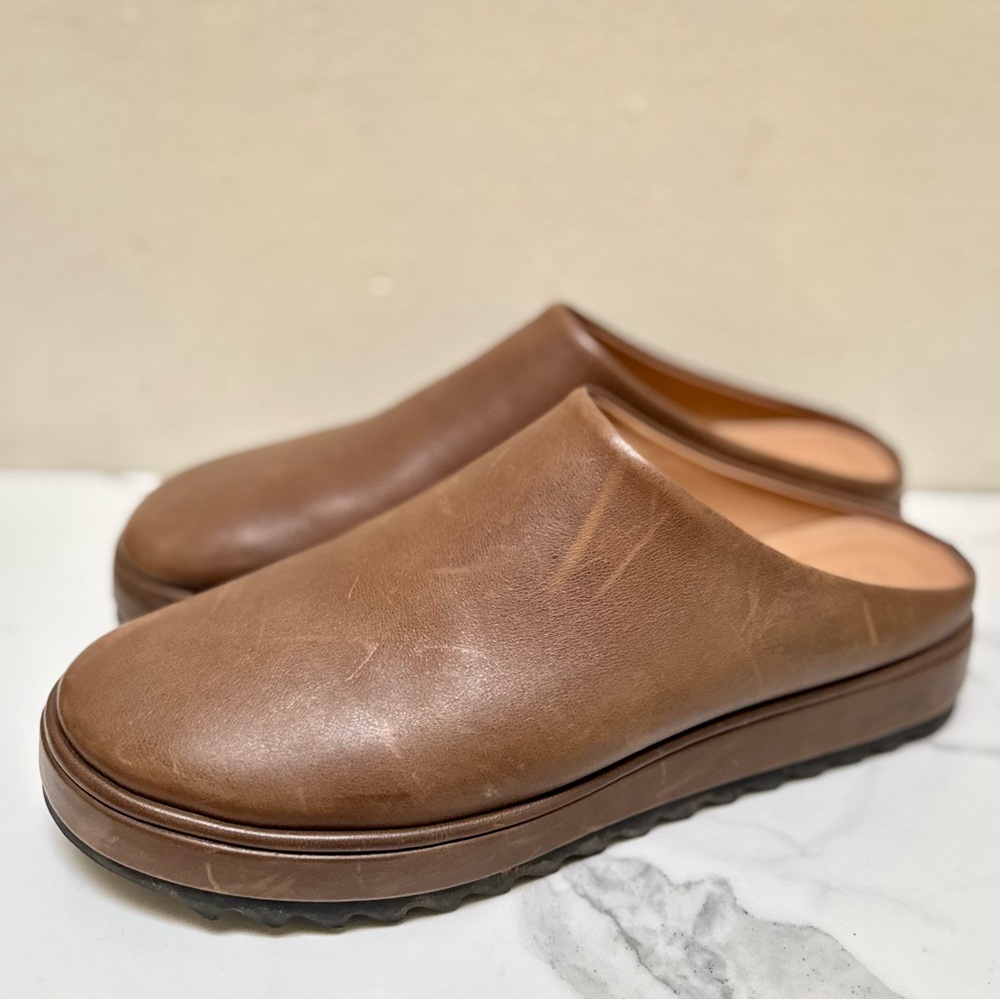 Lauren Manoogian Brown Leather Moto Mules - Picture 6 of 11